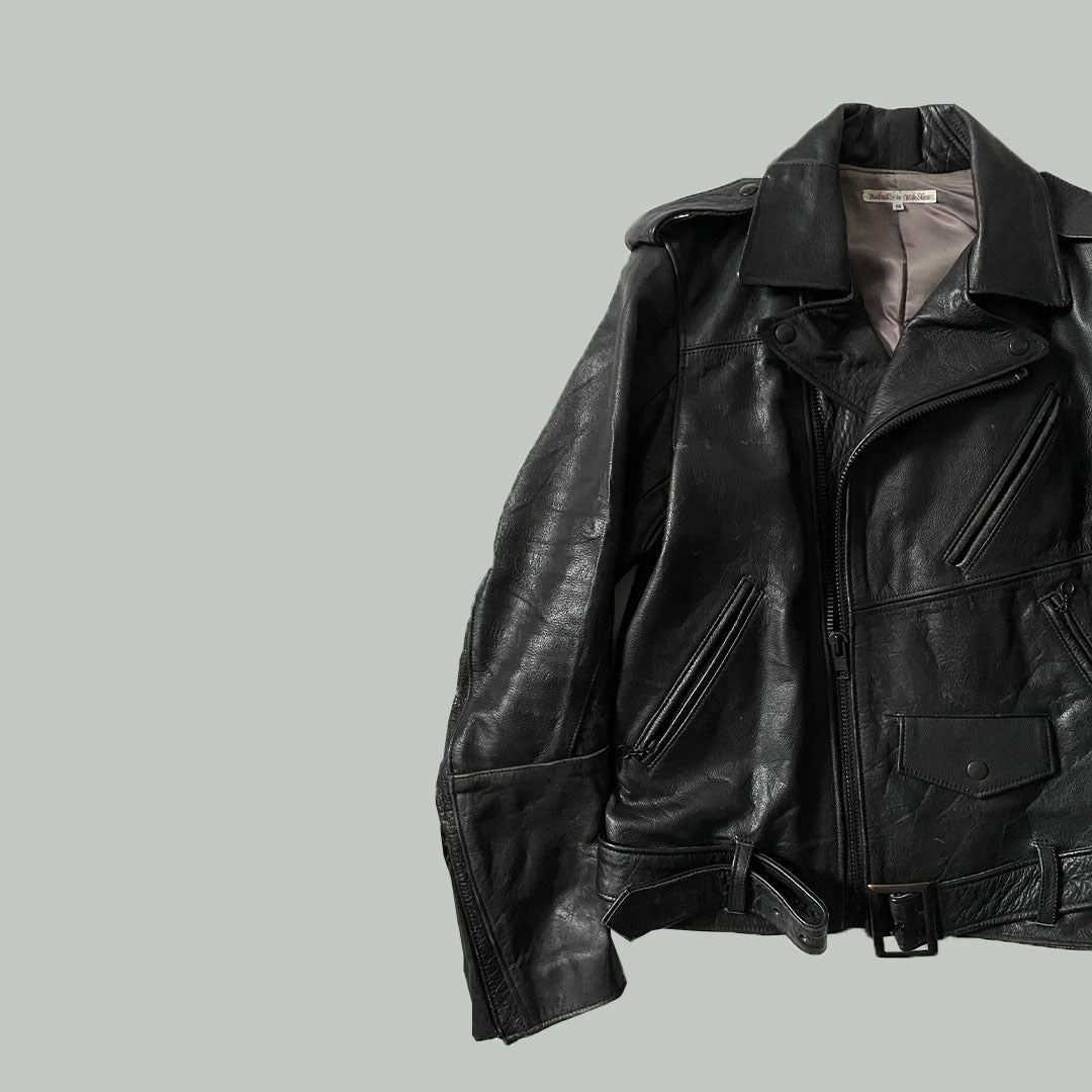 Needles Rebuild Leather Biker Jacket